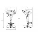 Стул барный DOBRIN BOMBA BLACK, чёрный