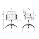 Офисное кресло для персонала DOBRIN TERRY, синий велюр (MJ9-117)