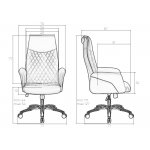 Офисное кресло для руководителей DOBRIN LEONARD, коричнево-бежевый