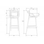 Стул барный DOBRIN MASTERS BAR, чёрный (B-03)