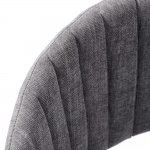 Комплект из 4-х стульев Turin серый вельвет с чёрными ножками