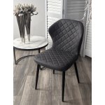 Стул МОНРО, цвет CYPRUS-13 темно-серый, искусственная замша / черный каркас М-City