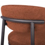 Стул Lucas 2 терракотовый шенилл с чёрными ножками