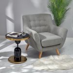 Кофейный столик Gloria диам.50см x 54см, чёрный, металл