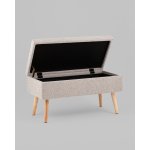 Банкетка Сторми с ящиком серый