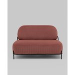 Диван Стоун велюр рельефный коралловый