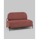 Диван Стоун велюр рельефный коралловый