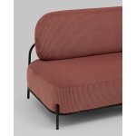 Диван Стоун велюр рельефный коралловый