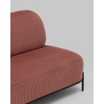 Диван Стоун велюр рельефный коралловый