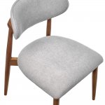 Стул Lucas 3 серый букле с ножками цвета орех