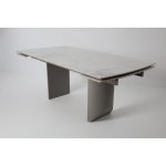 Стол ПУАНТО 200  BRECHA CREMA ELEGANCE, керамика / Латте каркас М-City