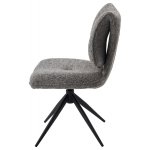 Стул ДЕЛИ (DELI) 360 град, цвет СЕРЫЙ H300126-3, ткань / ЧЕРНЫЙ каркас, ®DISAUR Стул ДЕЛИ (DELI) 360 град, цвет СЕРЫЙ H300126-3, ткань / ЧЕРНЫЙ каркас, ®DISAUR