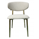 Стул обеденный Оскар ART2969-MK, молочный/глянцевое золото