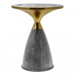 Кофейный столик Secret диам.40см x 54см, серый мрамор, металл, керамика