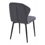 Стул МОНРО, цвет CYPRUS-13 темно-серый, искусственная замша / черный каркас М-City