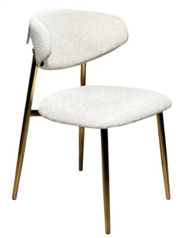 Стул обеденный Оскар ART2969-MK, молочный/глянцевое золото