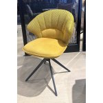 Стул ASTRA 360 град. поворот Желтый Sonic 68 ткань / 7525-132 велюр / черный каркас, ®DISAUR