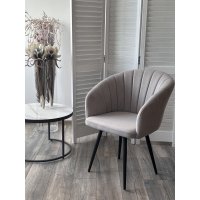 Стул МИШЕЛЬ 360 град. поворот. B22 Серый, велюр / черный каркас, М-City