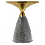 Кофейный столик Secret диам.40см x 54см, серый мрамор, металл, керамика