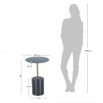 Кофейный столик Solid диам.40см x 58см, чёрный, металл