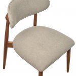 Стул Lucas 3 латте букле с ножками цвета орех