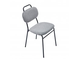 Стул MOLLY разборный черный каркас серое сиденье