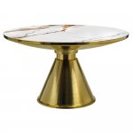 Кофейный столик Atlant диам.80см x 45см, золотой, металл, керамика Кофейный столик Atlant диам.80см x 45см, золотой, металл, керамика