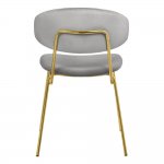 Стул Elle серый с золотыми ножками