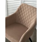 Стул BRANDY 505-4 Латте, велюр беспальчиковый / черный каркас, М-City