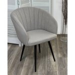 Стул МИШЕЛЬ 360 град. поворот. B22 Серый, велюр / черный каркас, М-City Стул МИШЕЛЬ 360 град. поворот. B22 Серый, велюр / черный каркас, М-City