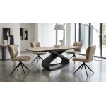 Стул ДЕЛИ (DELI) 360 град, цвет БЕЖЕВЫЙ H300126-2, ткань / ЧЕРНЫЙ каркас, ®DISAUR