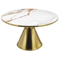 Кофейный столик Atlant диам.80см x 45см, золотой, металл, керамика Кофейный столик Atlant диам.80см x 45см, золотой, металл, керамика