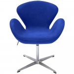 Кресло SWAN STYLE CHAIR синий, искусственная замша Кресло SWAN STYLE CHAIR синий, искусственная замша