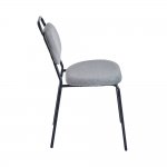 Стул MOLLY разборный черный каркас серое сиденье