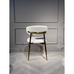 Стул обеденный Оскар ART2969-MK, молочный/глянцевое золото