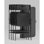 Комплект раскладного стола и стульев Кейт черный