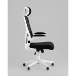 Кресло офисное TopChairs Airone белый с черной сеткой