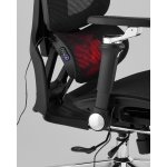 Кресло офисное TopChairs Prodigy с оттоманкой черный