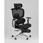 Кресло офисное TopChairs Prodigy с оттоманкой черный