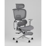 Кресло офисное TopChairs Prodigy с оттоманкой серый