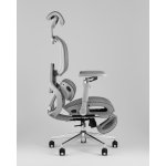 Кресло офисное TopChairs Prodigy с оттоманкой серый