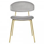 Стул Elle серый с золотыми ножками