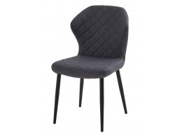 Стул МОНРО, цвет CYPRUS-13 темно-серый, искусственная замша / черный каркас М-City