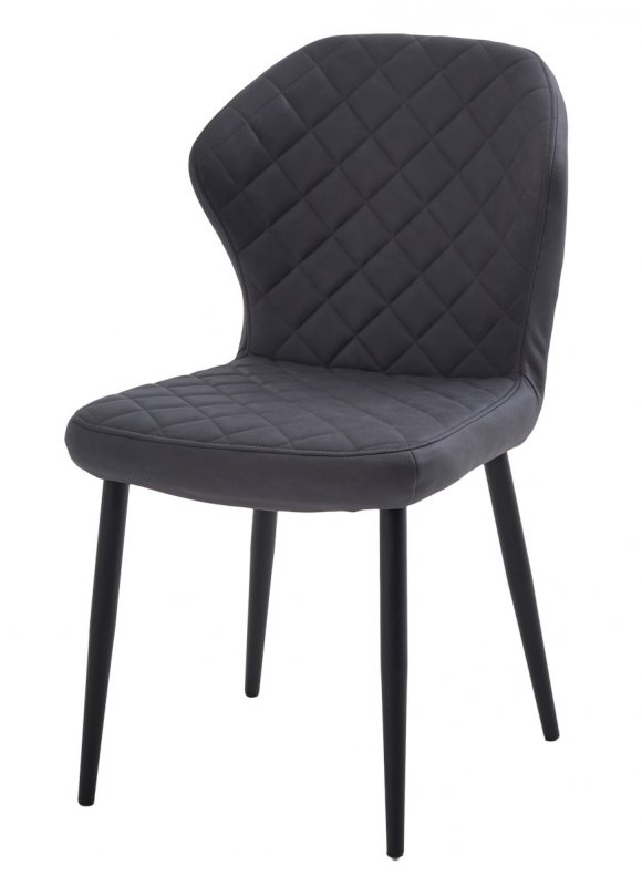 Стул МОНРО, цвет CYPRUS-13 темно-серый, искусственная замша / черный каркас М-City