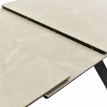 Стол Adam раскладной 140-190x90x75см, керамогранит бежевый, чёрный Стол Adam раскладной 140-190x90x75см, керамогранит бежевый, чёрный