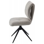 Стул ДЕЛИ (DELI) 360 град, цвет БЕЖЕВЫЙ H300126-2, ткань / ЧЕРНЫЙ каркас, ®DISAUR