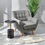 Кофейный столик Solid диам.40см x 58см, чёрный, металл