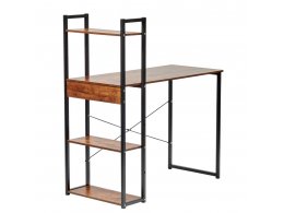 Стол письменный с полками Frame 100x45x110см лофт, чёрный