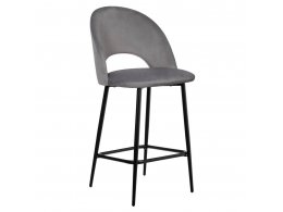 Стул полубарный Leo темно-серый