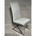 Стул обеденный Палермо MC799-GR-3, 60х46х105 см, серый/глянцевое серебро